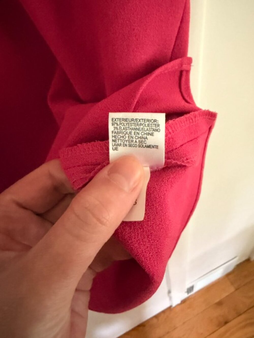 Tahari Hot Pink Cap Sleeve Blouse – Size 12 – Barbie Pink Career Top - Picture 5 of 7